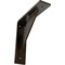 Ekena Millwork Traditional Steel Bracket, Antiqued Brass 2"W x 8"D x 8"H BKTM02X08X08TRABS - alternate 1